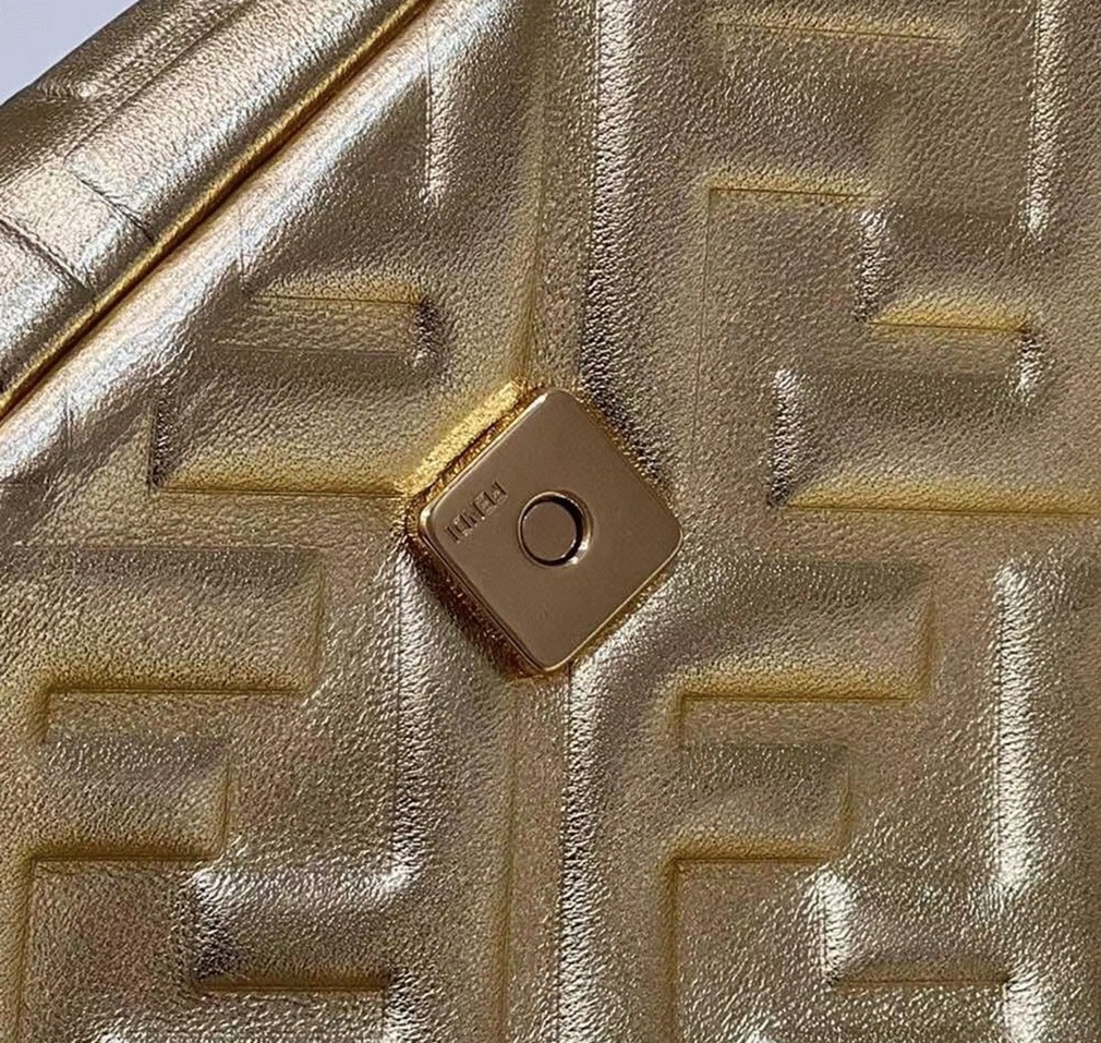 Top Quality Replica F**di Large Baguette Bag In Gold FF