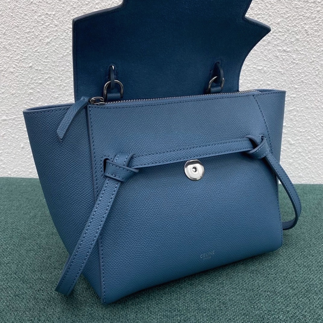 Ce1i*e Belt Nano Bag Replica in Slate Blue