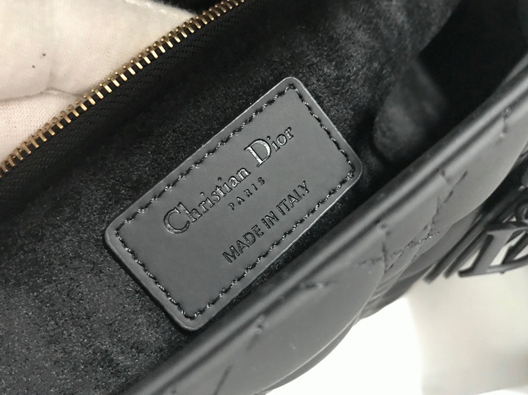Black D10r Lady D10r Imitation Large Handbag