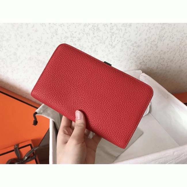 Red jean best replica H**me5 Dogon duo wallet