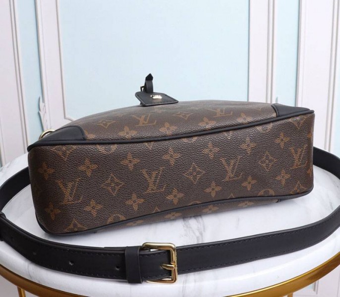 L0vis Vvtt0n Monogram Canvas Odeon MM Bag In Black