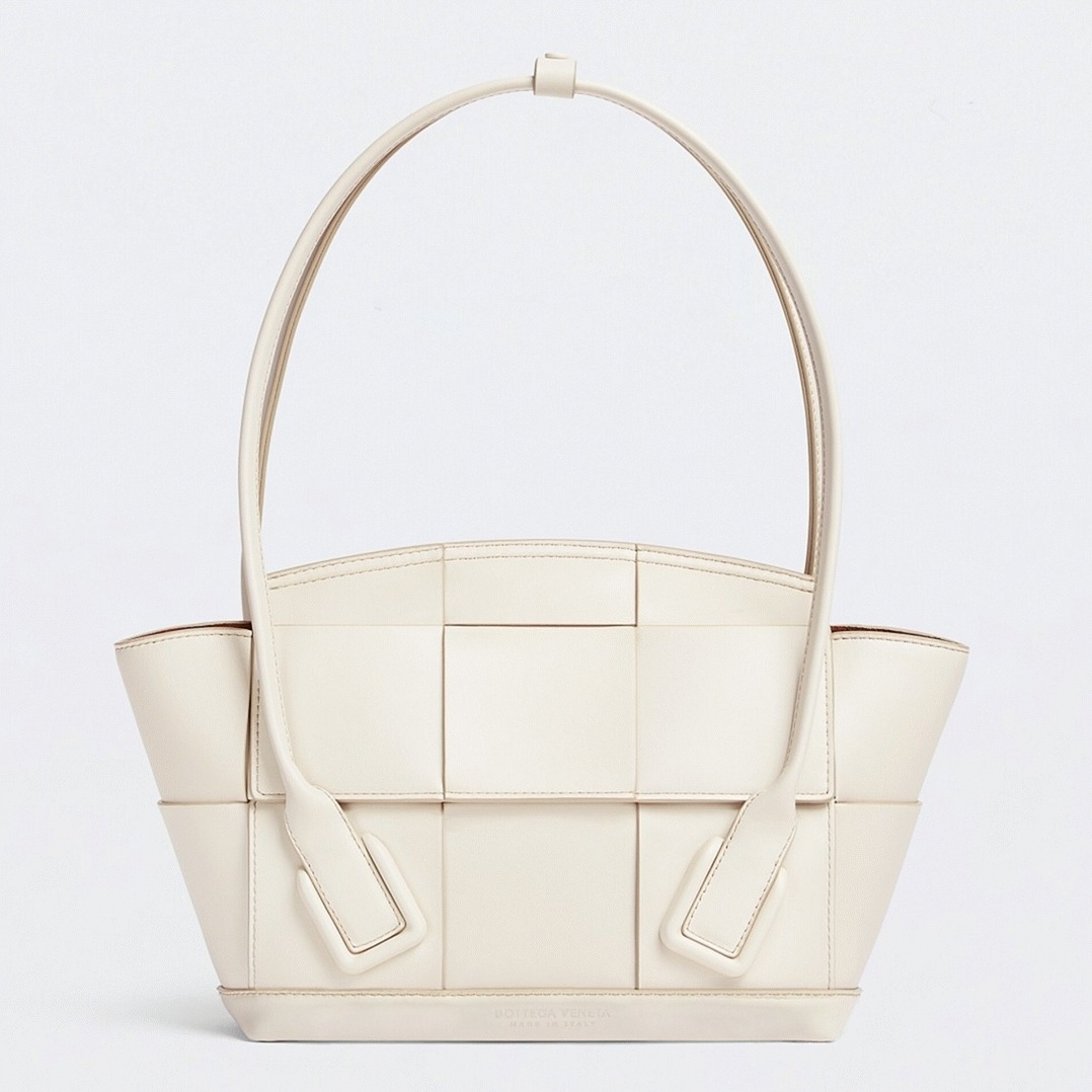 Top Quality Replica B0tt*ga Ven*ta Arco Small Bag In White Intrecciato Leather