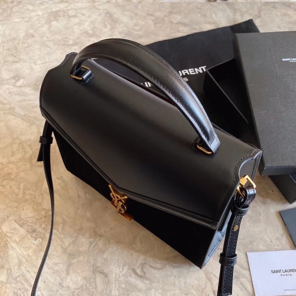 Replica Sa1nt Lau*nt Cassandra Medium Bag Black Suede