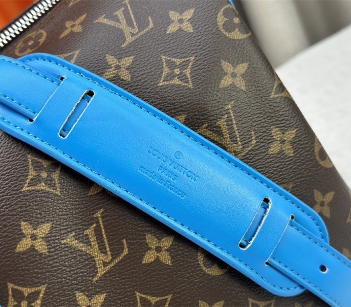 L0vis Vvtt0n Monogram Macassar Canvas Keepall Bandouliere 50 In Gaston Blue