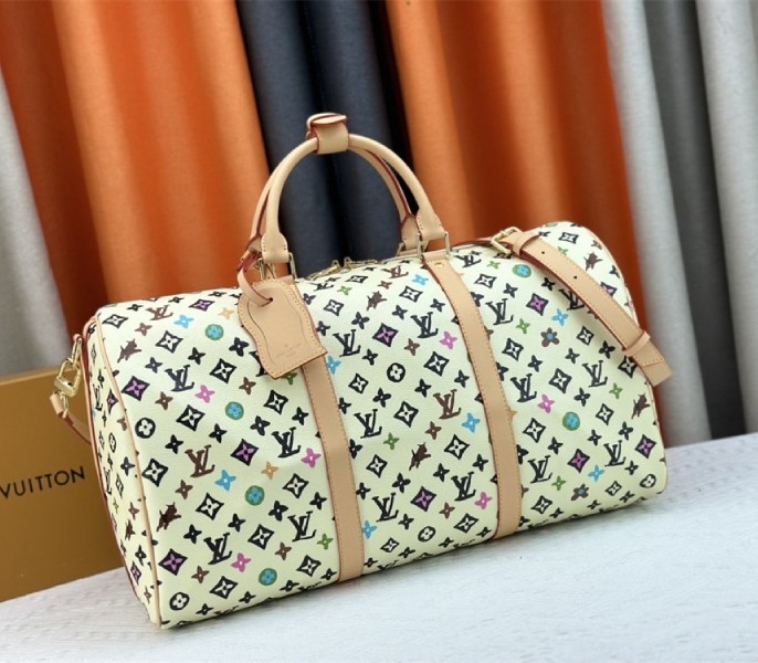 L0vis Vvtt0n Monogram Craggy Keepall Travel 50 Bag In Vanilla