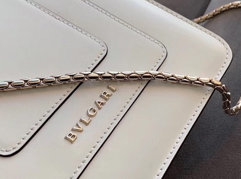 Fake Bv1g*ai Serpenti Forever Small Bag White Calfskin