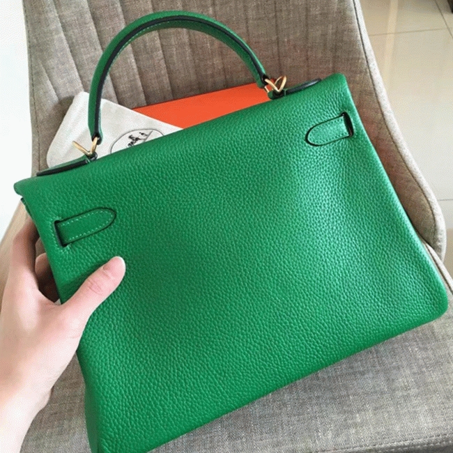 Bamboo Clemence Knockoff H**me5 Kelly Retourne 32cm Soft Tote