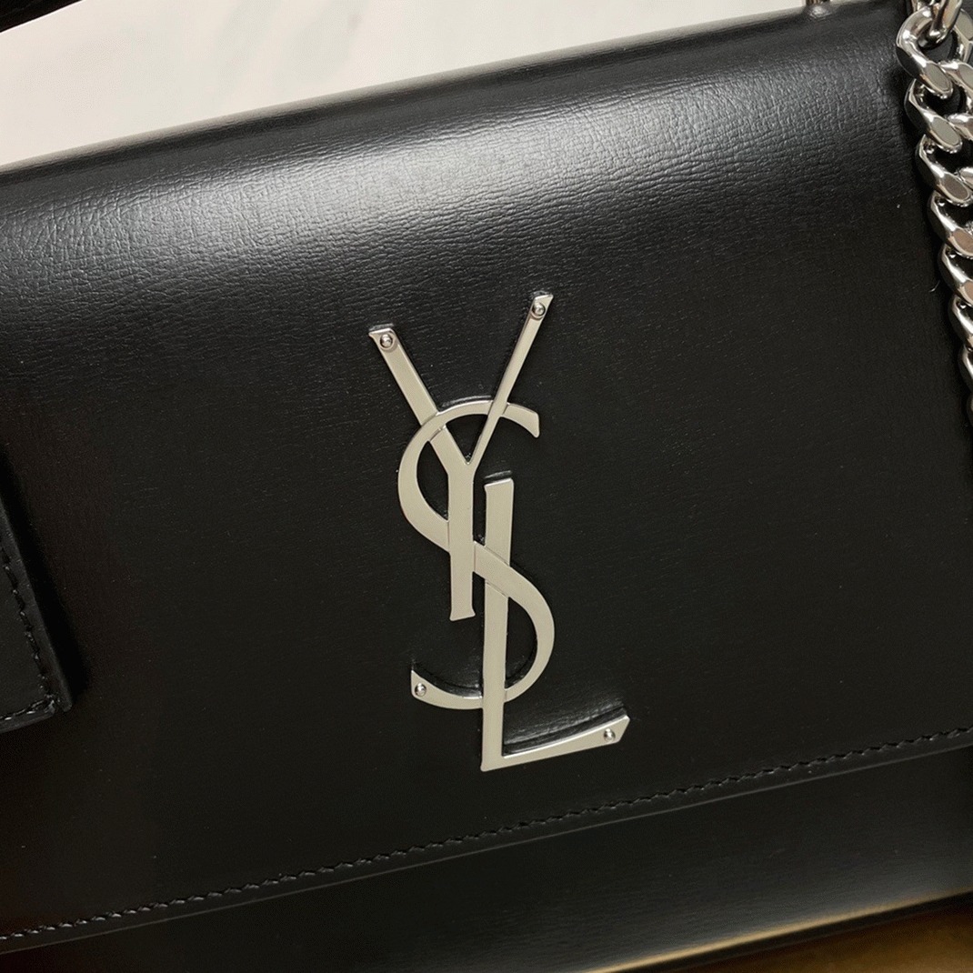 Knockoff Sa1nt Lau*nt Sunset Medium Top Handle Bag Noir Calfskin