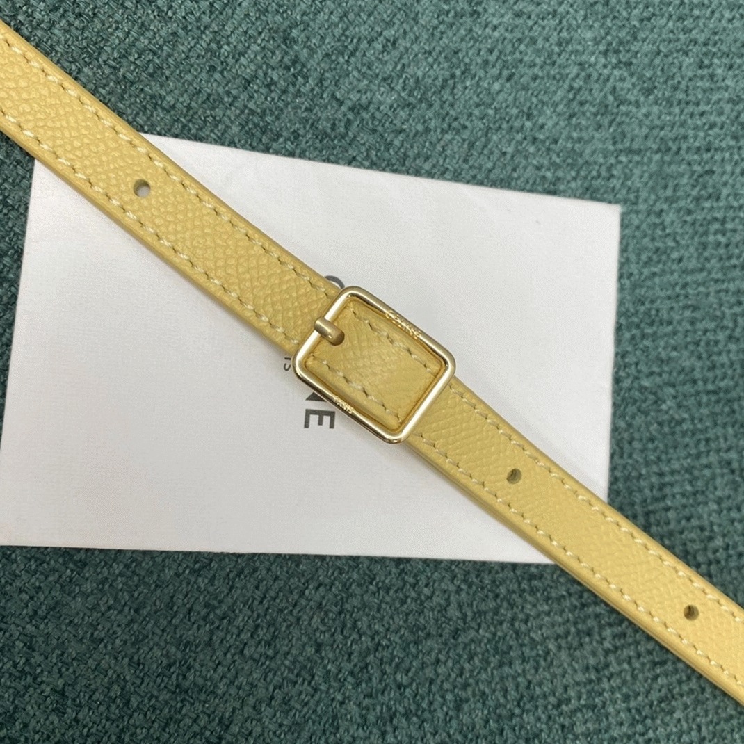 Ce1i*e Belt Nano Bag Fake in Yellow