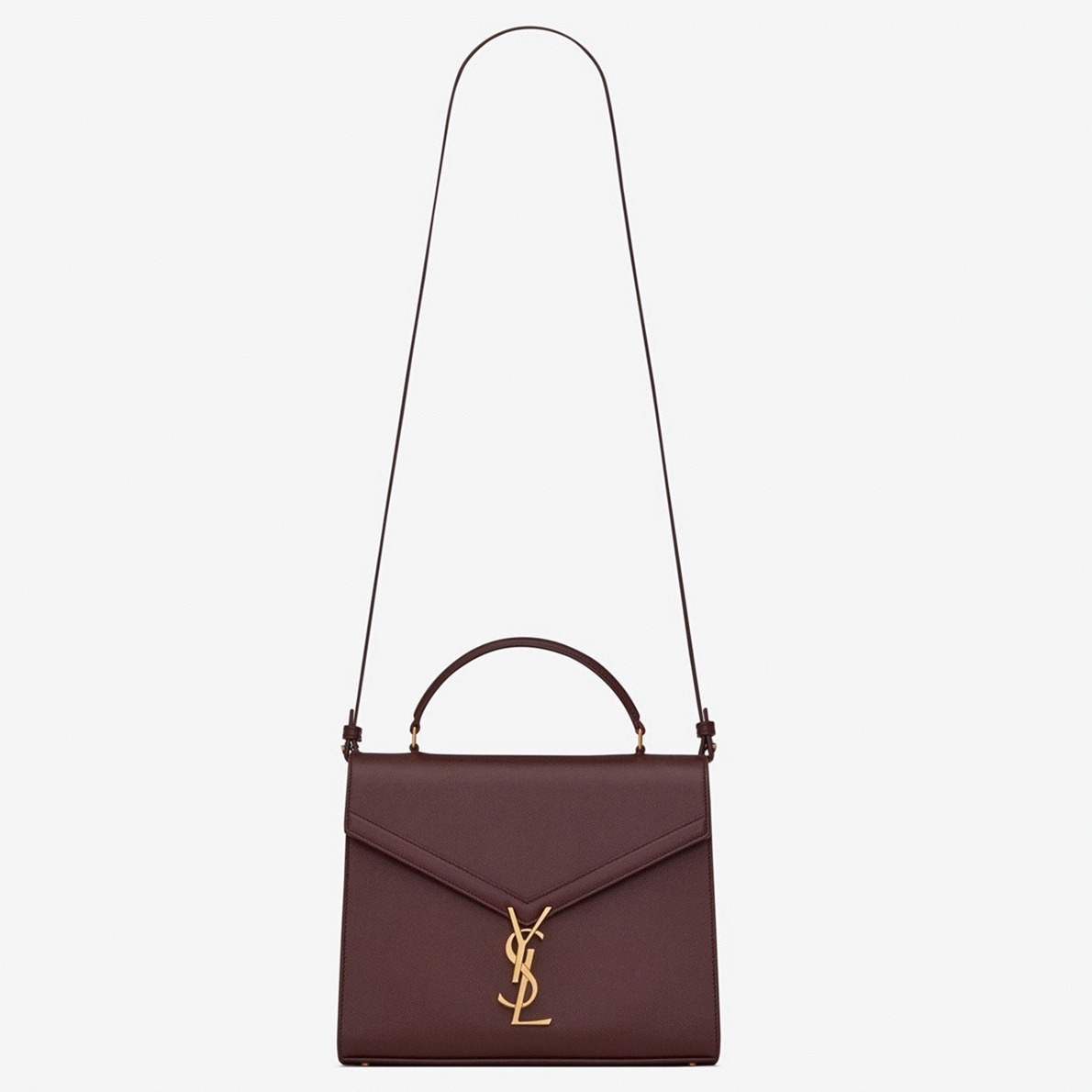 Fake Sa1nt Lau*nt Cassandra Medium Bag Bordeaux