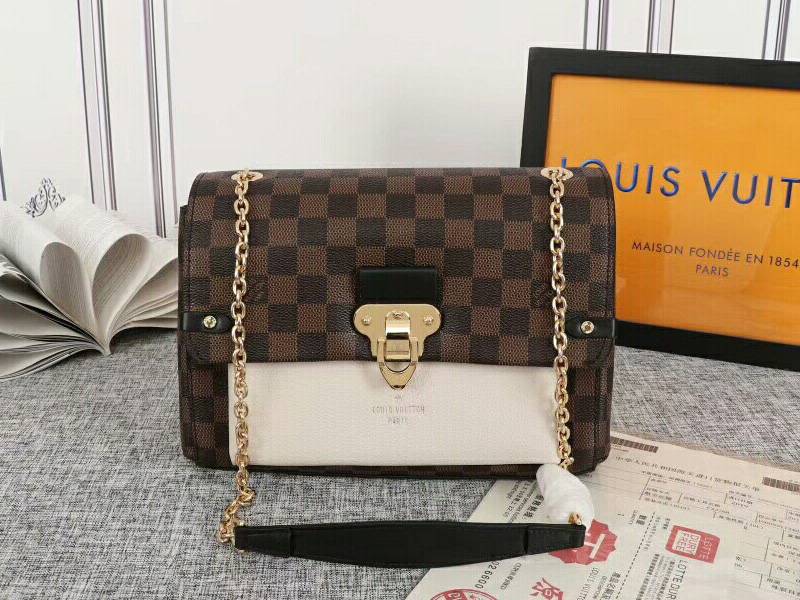 L0vis Vvtt0n Damier Ebene Canvas Vavin PM Bag In Cream