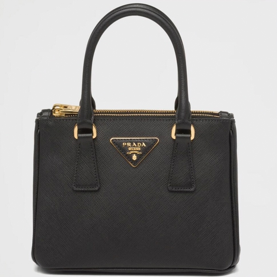 Black Pra*a Mini Galleria Bag Best Replica