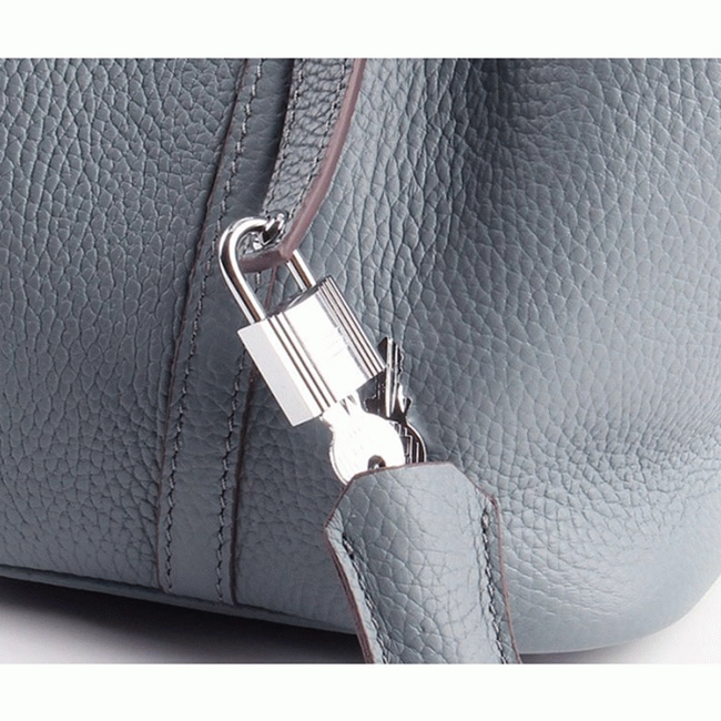 Blue lin knockoff H**me5 Picotin Lock handbag