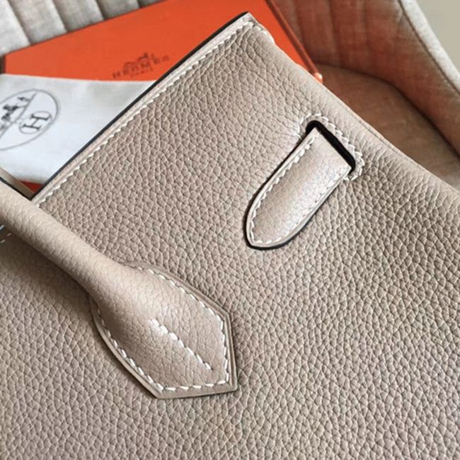 Grey High Quality Fake H**me5 Birkin 30cm Purse