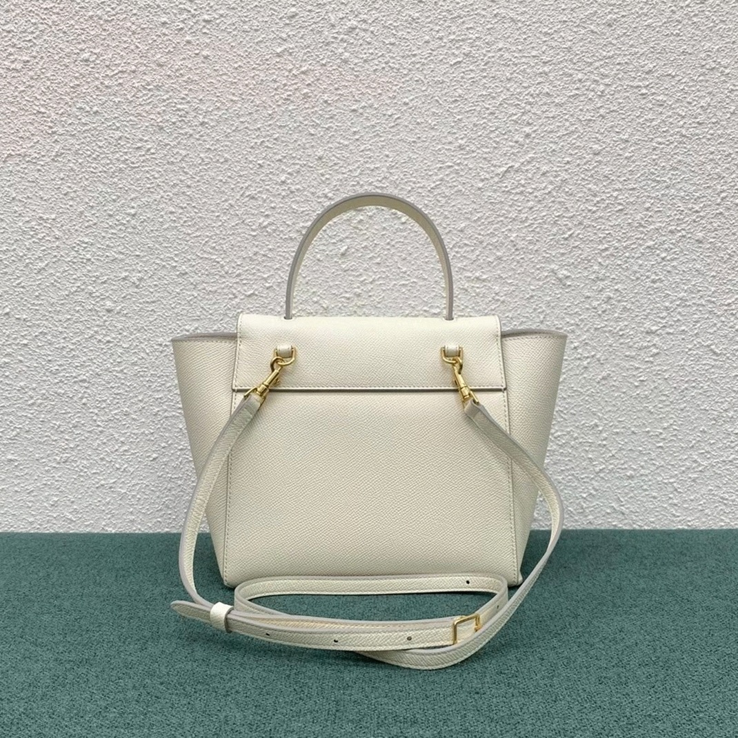 Ce1i*e Belt Nano Bag Knockoff in White
