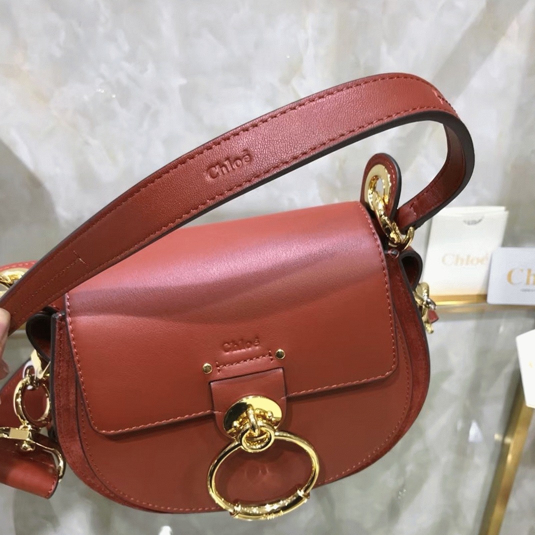 top quality fake Ch10e small tess shoulder bag in caramel calfskin