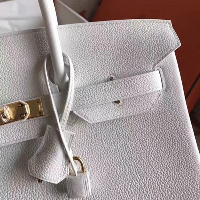 High Quality White H**me5 Birkin 30cm Replica Purse