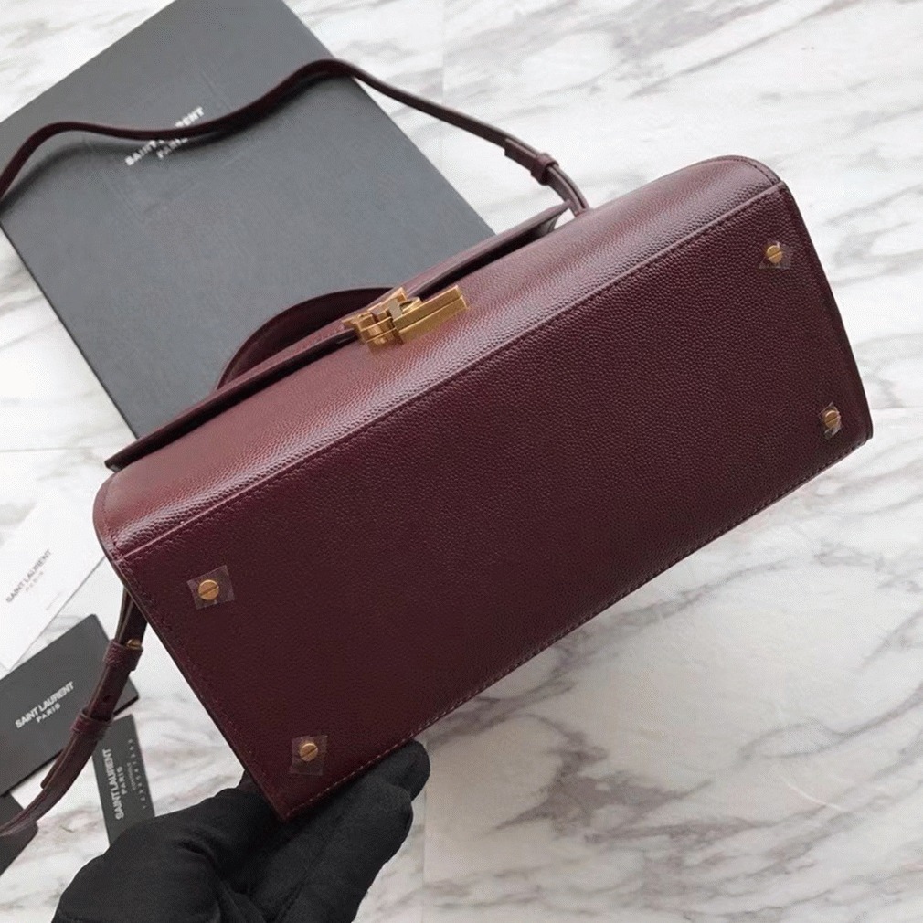 Fake Sa1nt Lau*nt Cassandra Medium Bag Bordeaux