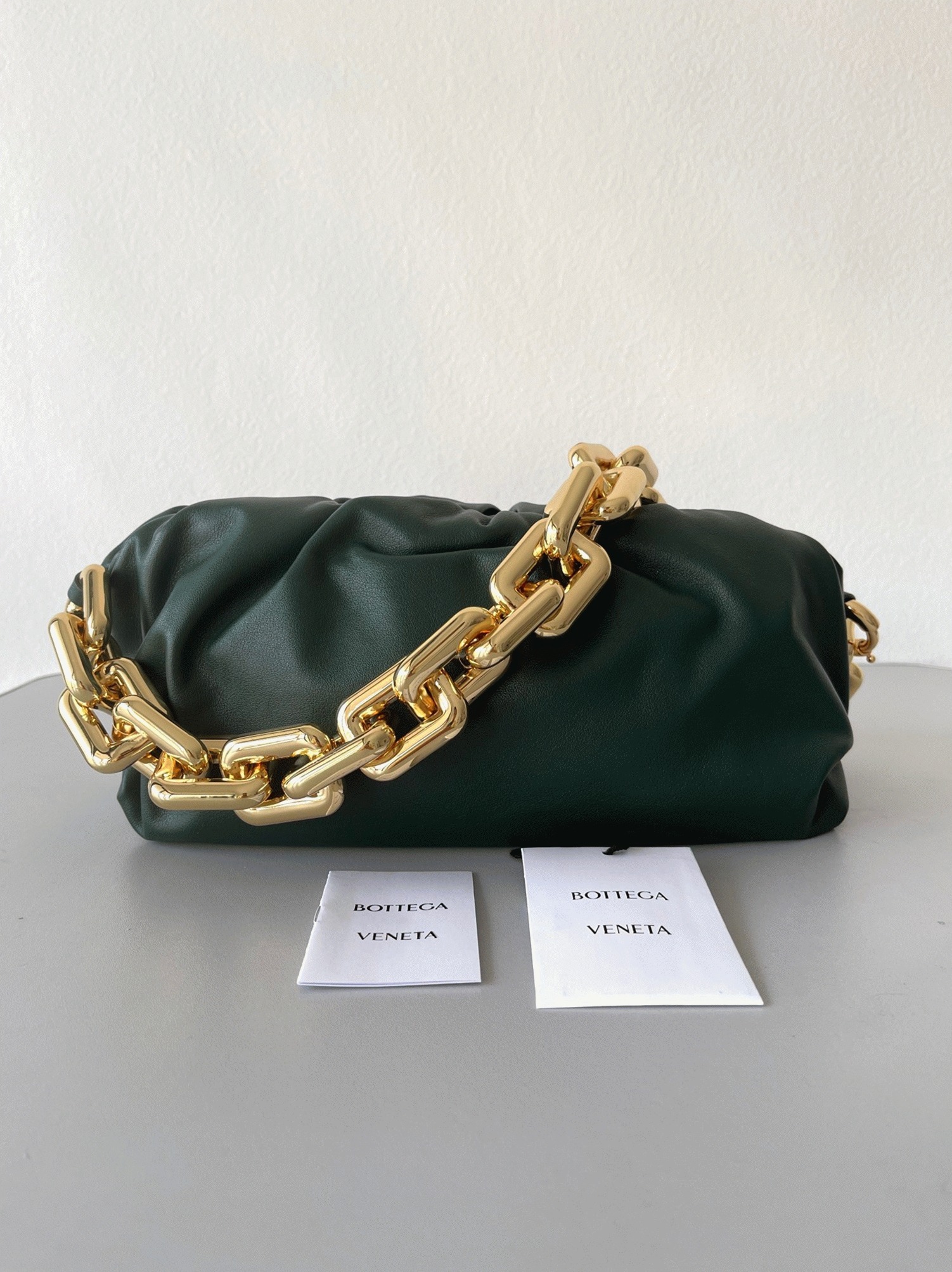 Knockoff B0tt*ga Ven*ta The Chain Pouch Bag Raintree