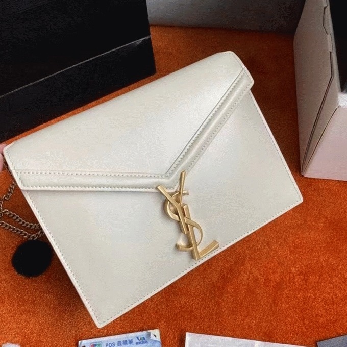 Fake Sa1nt Lau*nt Cassandra Medium Chain Bag White