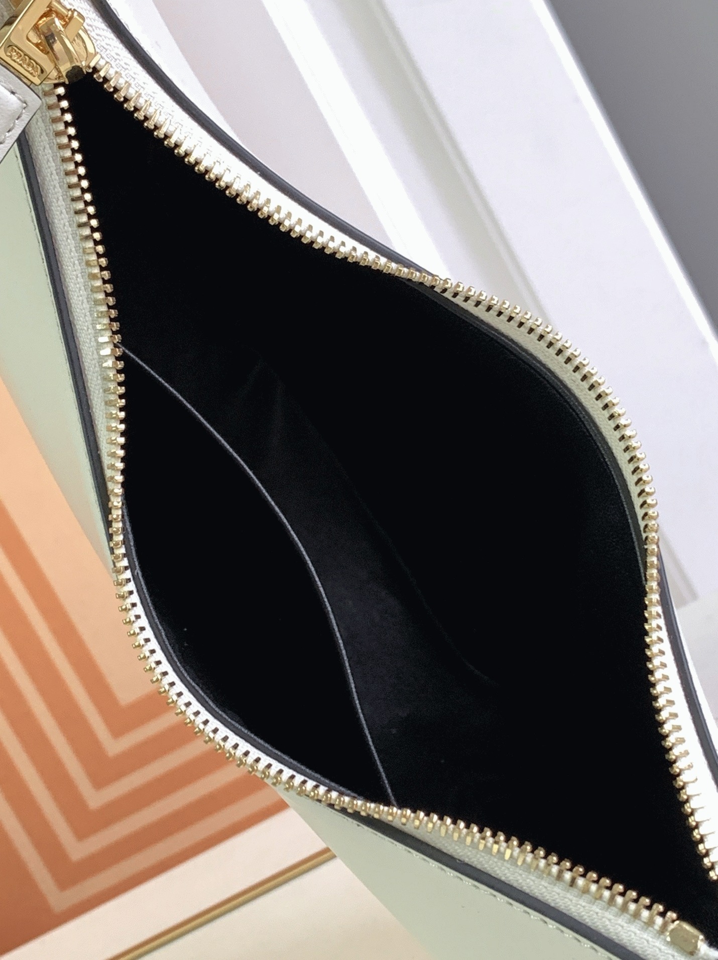 White Pra*a Arque Shoulder Bag Knockoff