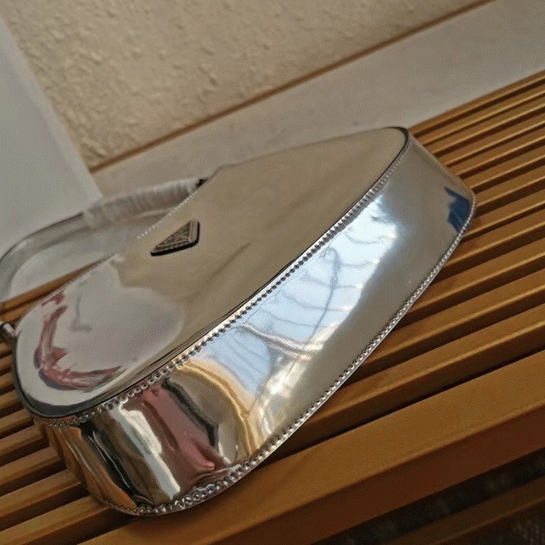 Silver Pra*a Cleo Small Bag Fake