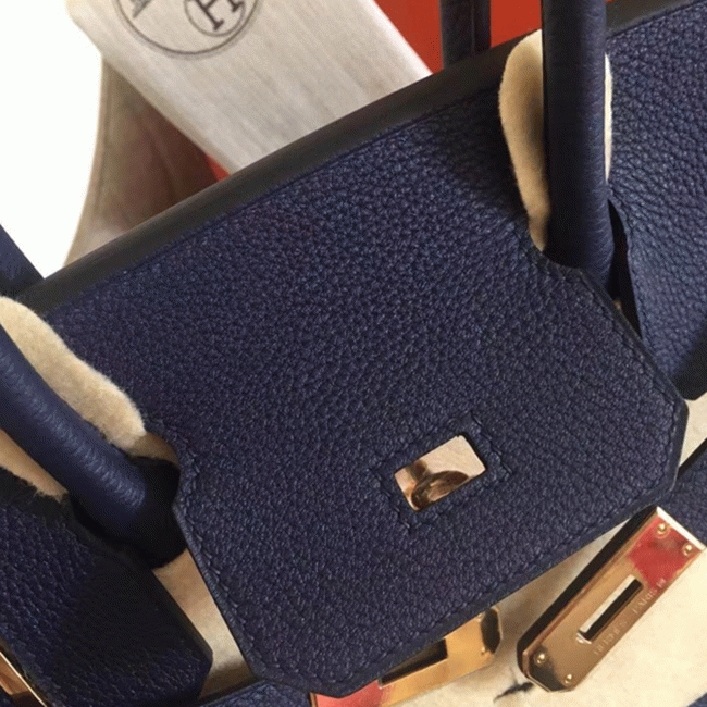 Sapphire Color Imitation H**me5 Birkin 35CM Purse