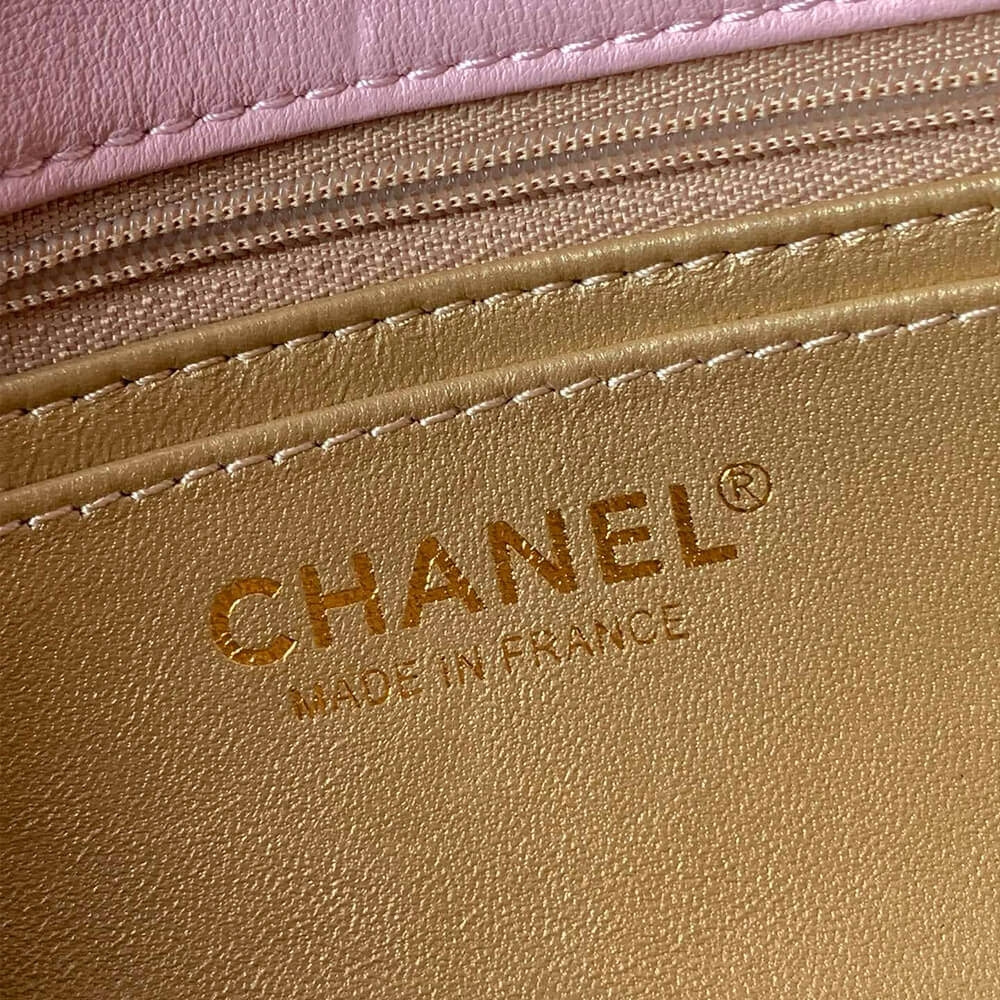 Ch**el Pearl Crush Mini Rectangular Flap