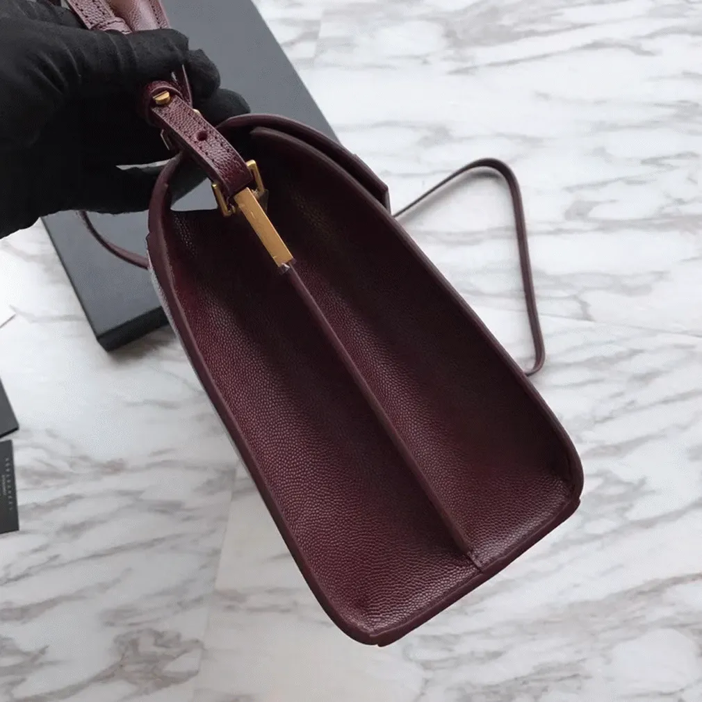Fake Sa1nt Lau*nt Cassandra Medium Bag Bordeaux