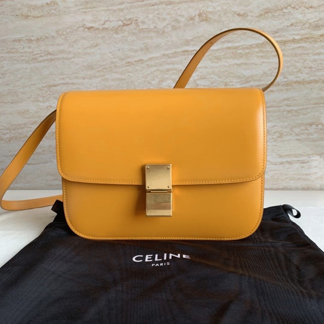 Top Quality Knockoff Ce1i*e Classic Box Medium Bag In Yellow