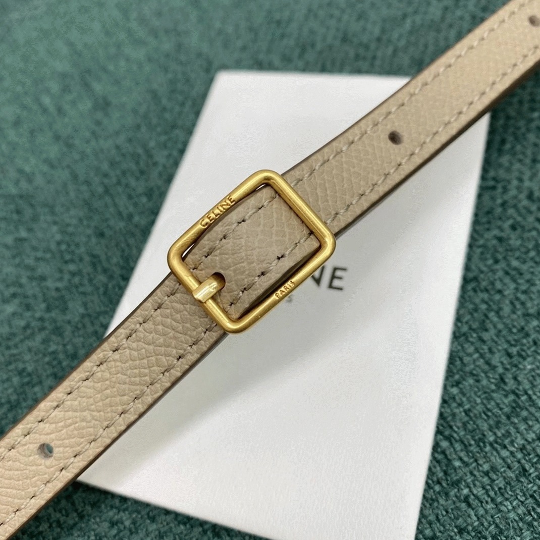 Ce1i*e Belt Nano Bag Knockoff in Light Beige
