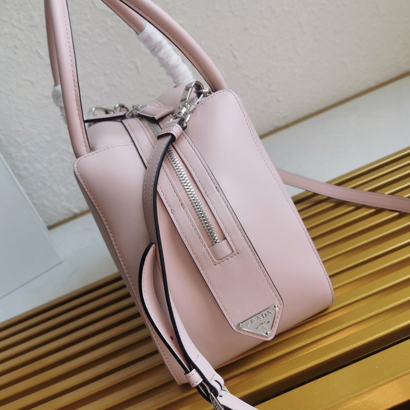 Pra*a S*pernova Small Top Handle Bag Knockoff in Pink