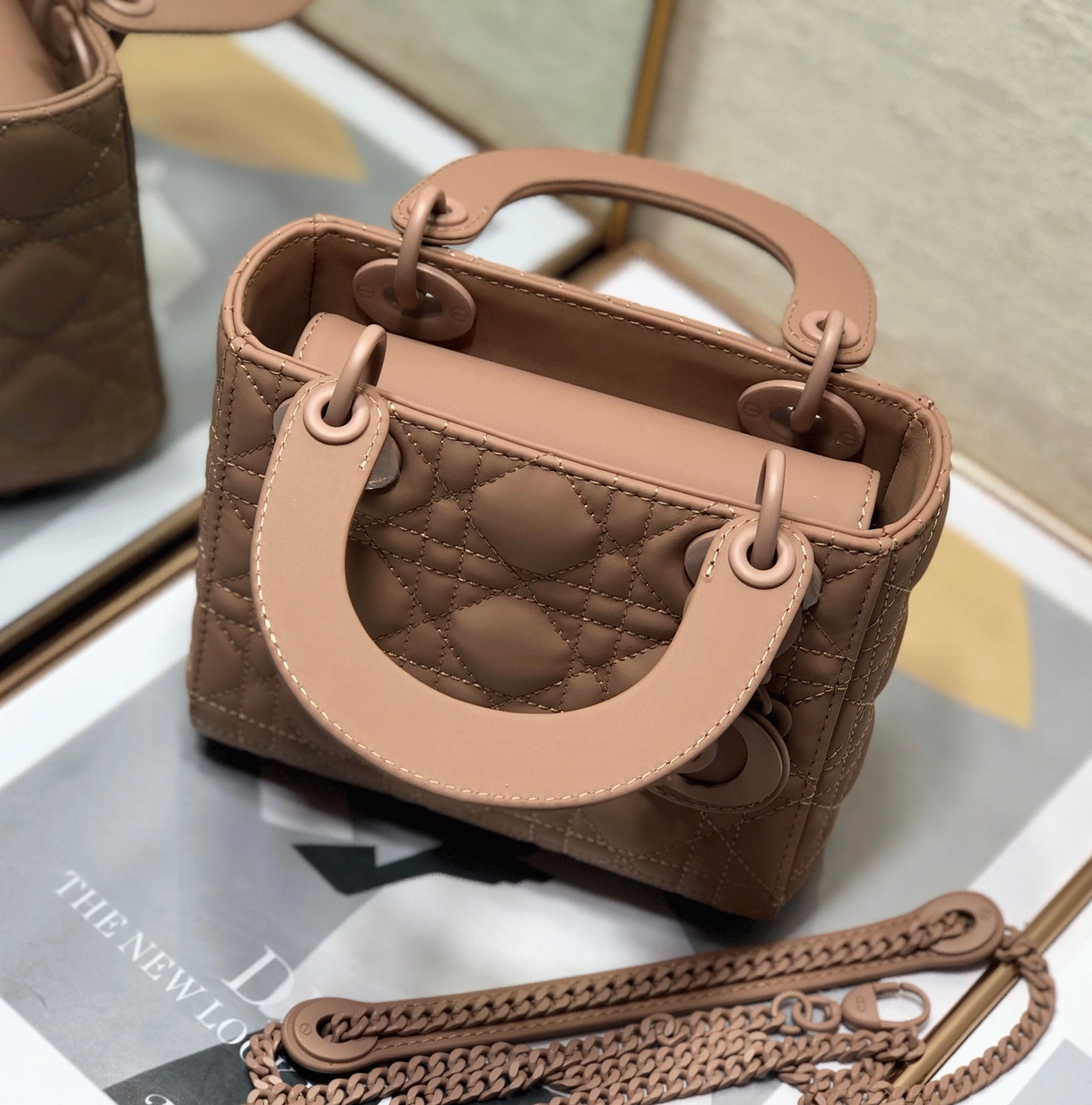 D10r Lady D10r Mini Chain Bag Replica in Blush