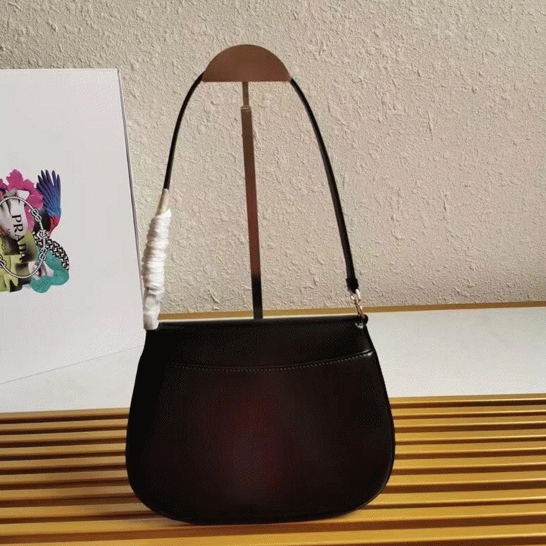 Black Pra*a Cleo Flap Bag Top Replica