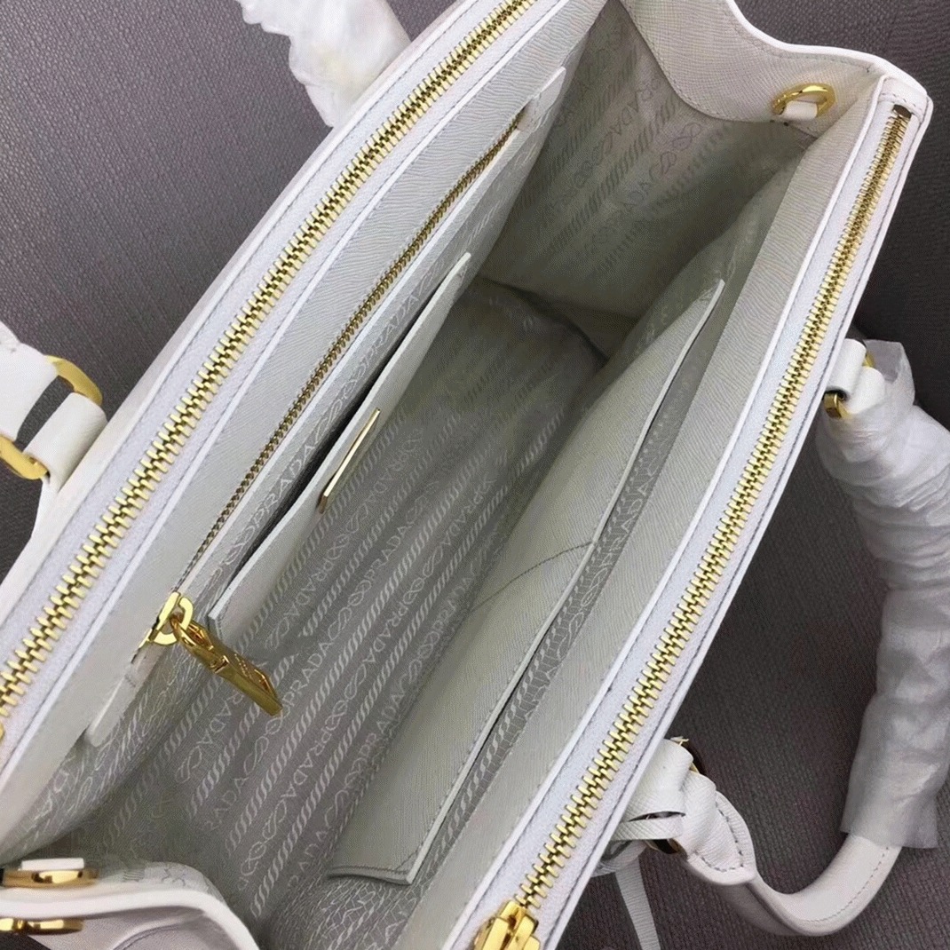 White Pra*a Galleria Large Bag Top Quality