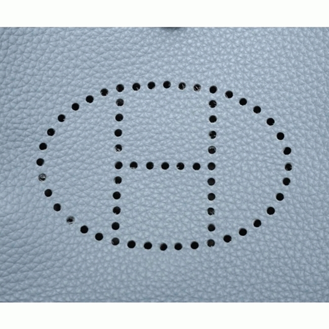Blue Lin Color Fake H**me5 Evelyne II TPM Compact Bag