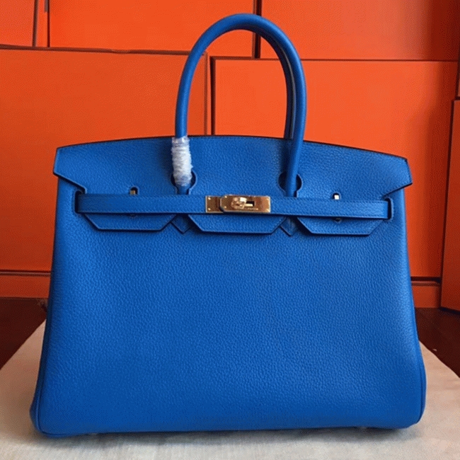 Blue Hydra Fake Designer H**me5 Birkin 35cm Bag