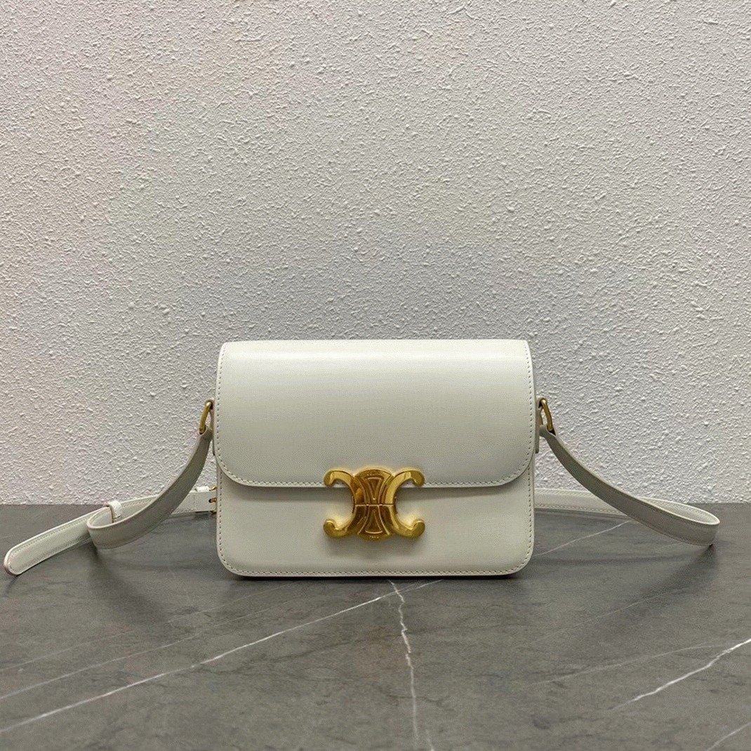Top Quality Fake Ce1i*e Triomphe Teen Bag In White