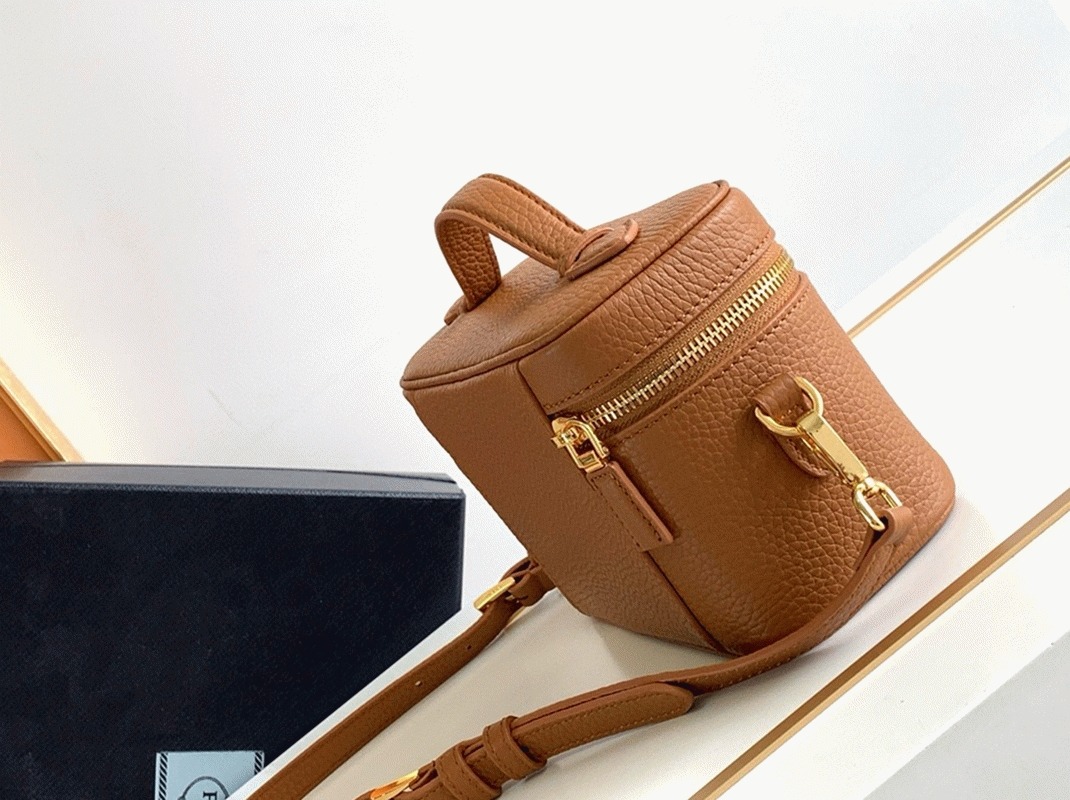 Pra*a Mini Vanity Bag Imitation in Brown