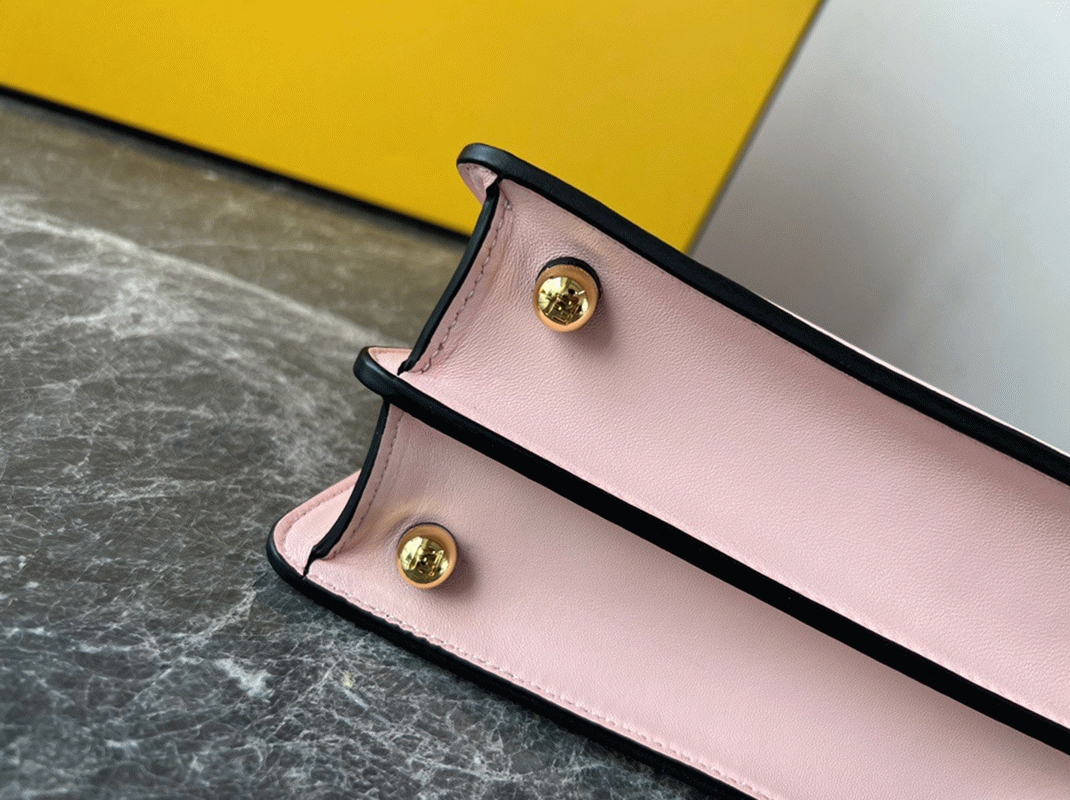 Top Quality Knockoff F**di Peekaboo ISeeU Petite Bag In Pink Nappa Leather