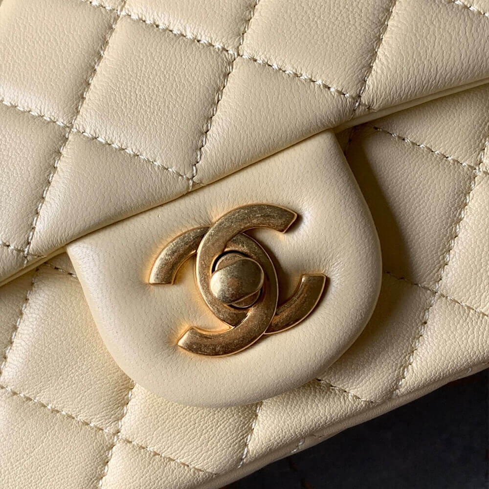 Ch**el Pearl Crush Mini Rectangular Flap