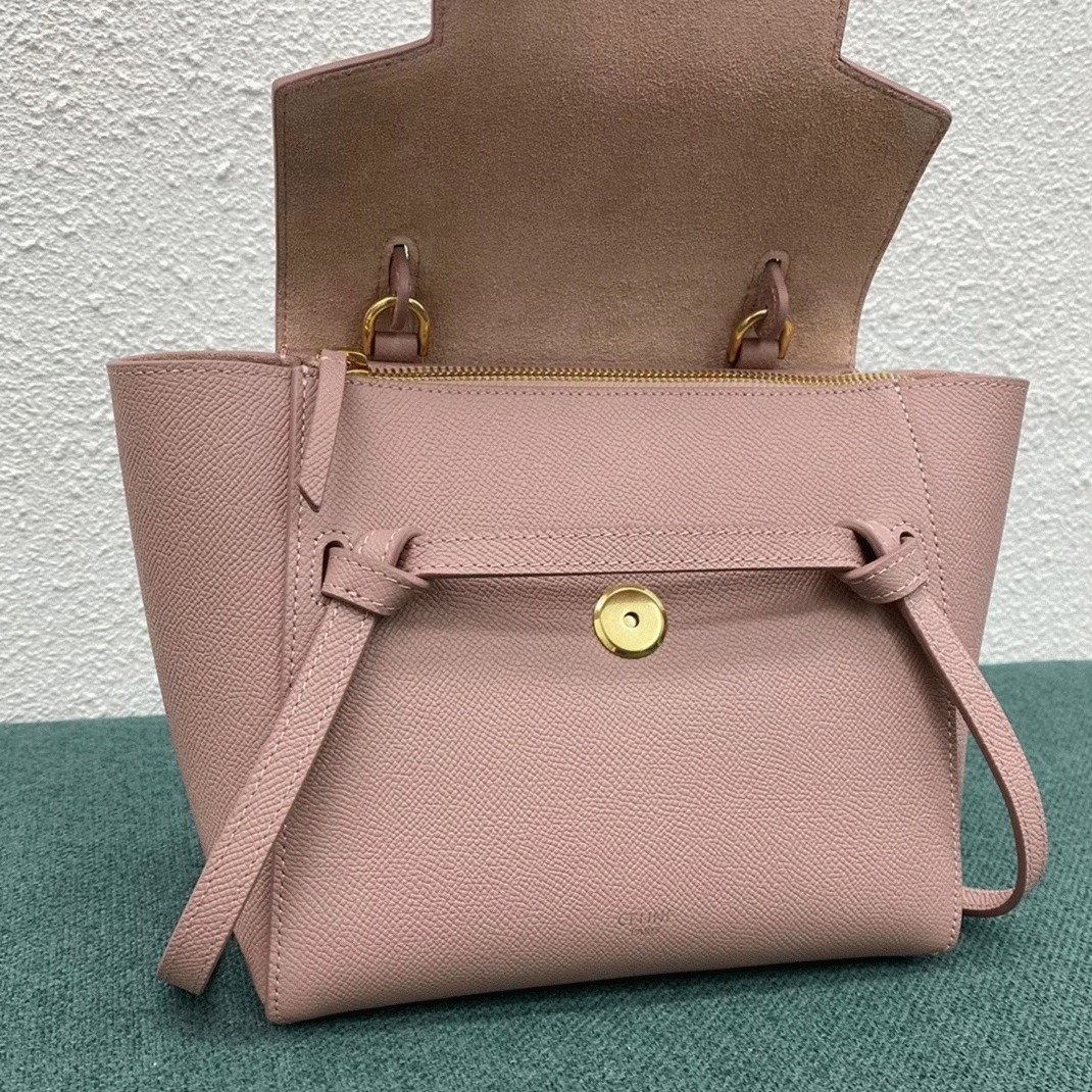 Ce1i*e Belt Nano Bag Faux in Vintage Pink