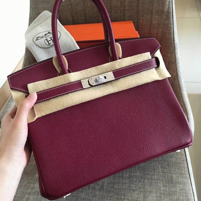 Ruby Color Designer-Inspired H**me5 Birkin 35cm Replica Purse