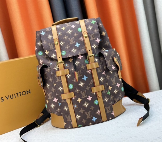 L0vis Vvtt0n Monogram Craggy Christopher MM Backpack In Chocolate