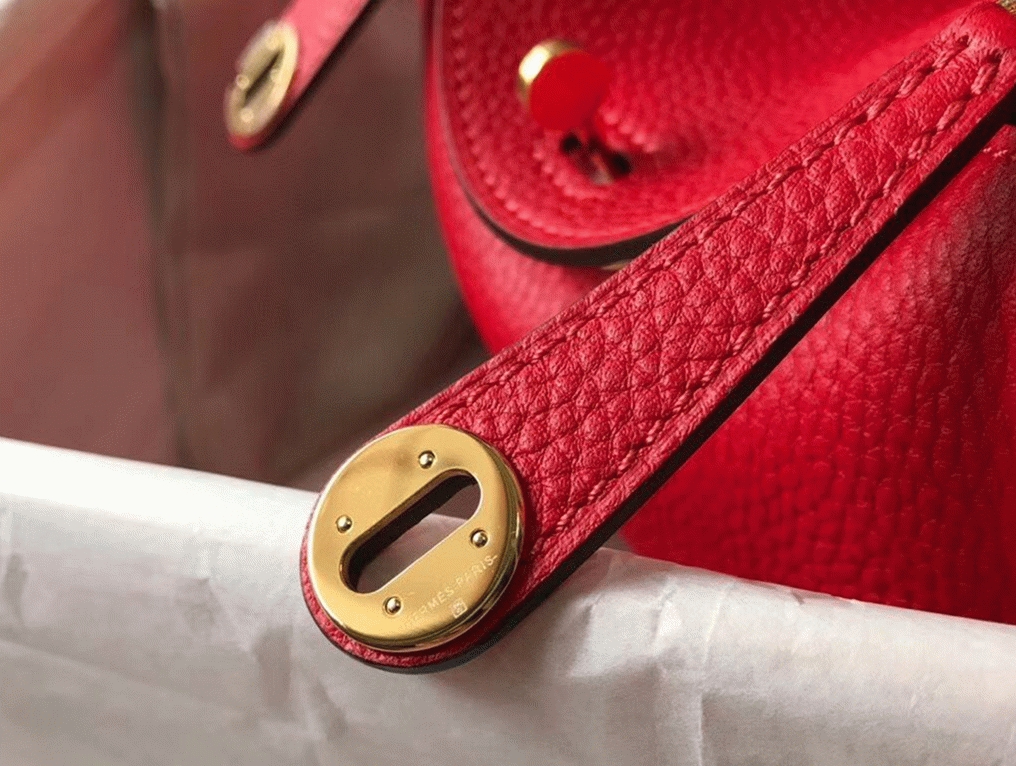Fake designer H**me5 Lindy Mini handbag in red