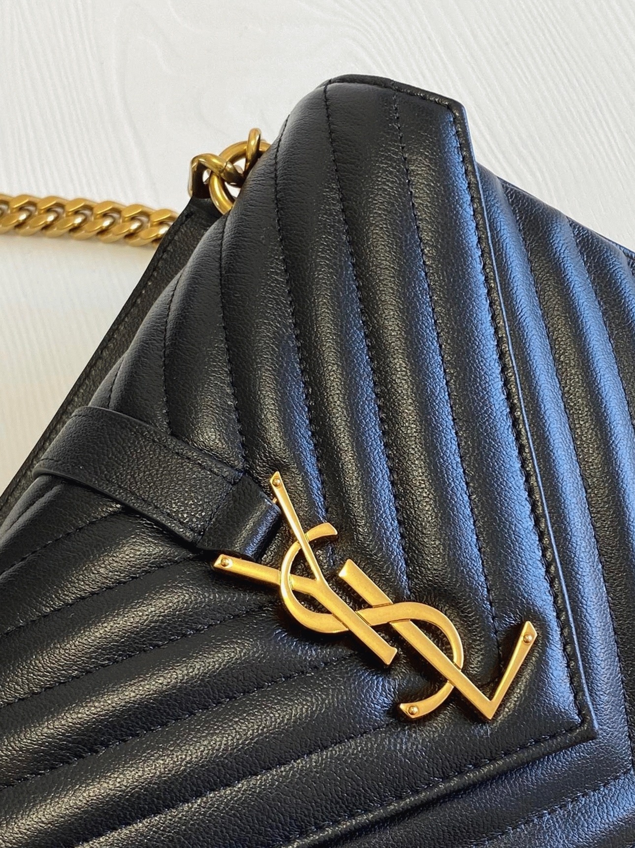 Replica Sa1nt Lau*nt College Medium Chain Bag Noir