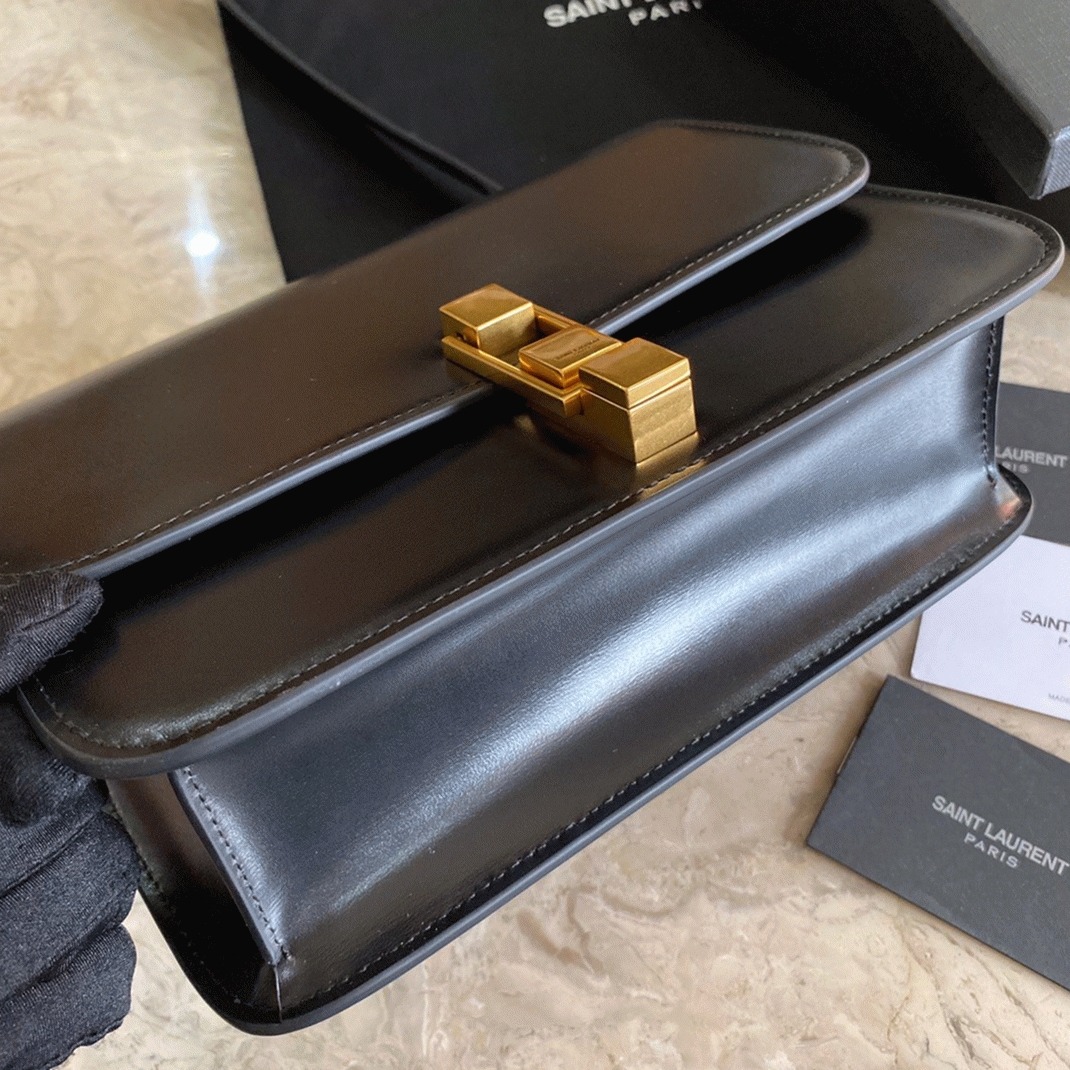Replica Sa1nt Lau*nt Le Carre Satchel Bag Black