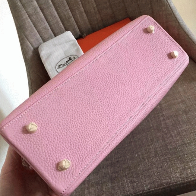 Pink Clemence Replica H**me5 Kelly Retourne 28cm Feminine Handbag