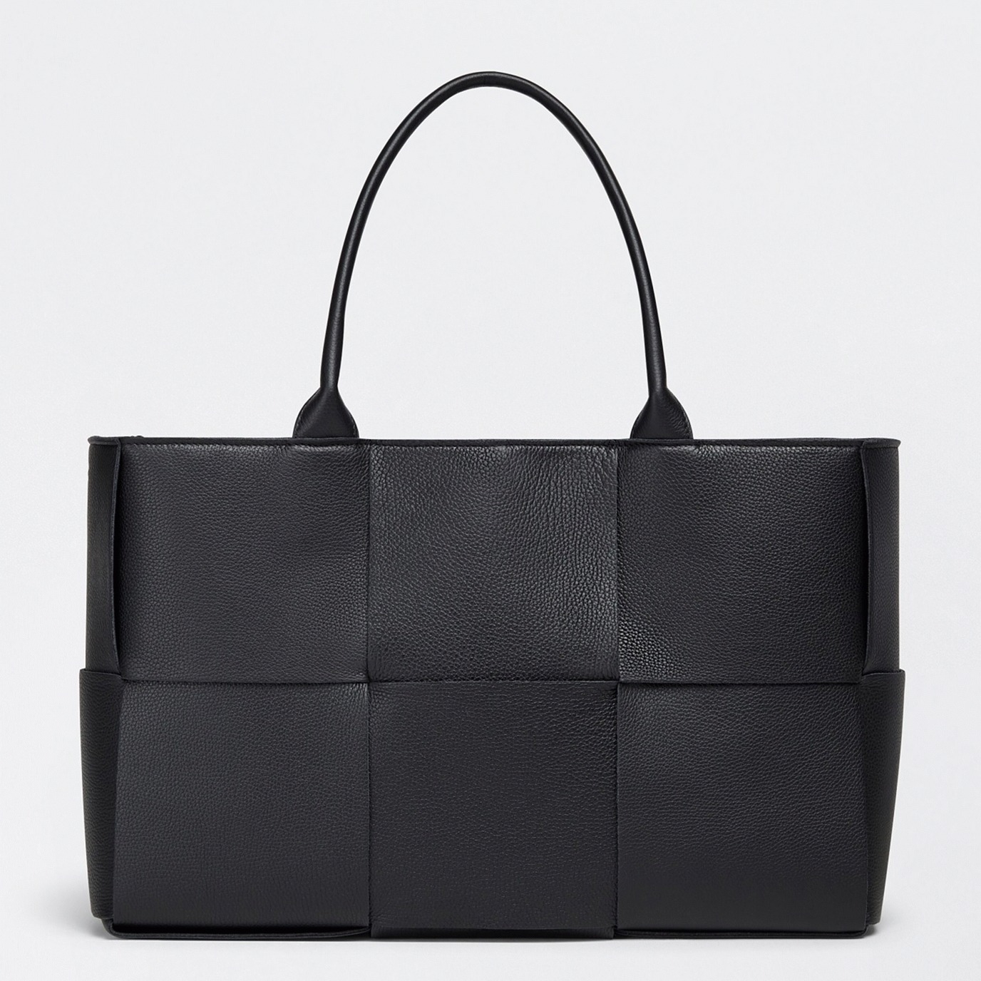 Fake B0tt*ga Ven*ta Arco Medium Tote Black Intrecciato Calfskin