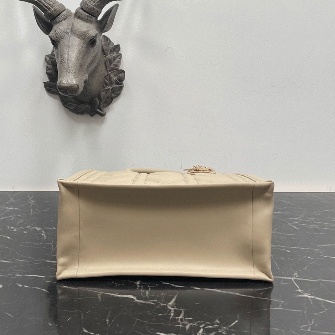 D10r Small Book Tote Bag Replica with Strap in Beige